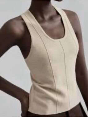 Knit waist length tank